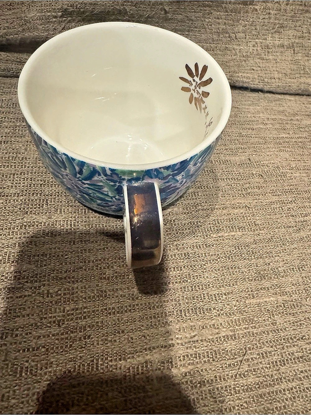 Lilly Pulitzer High Maintenance Blue Floral Ceramic Mug - Picture 2 of 11